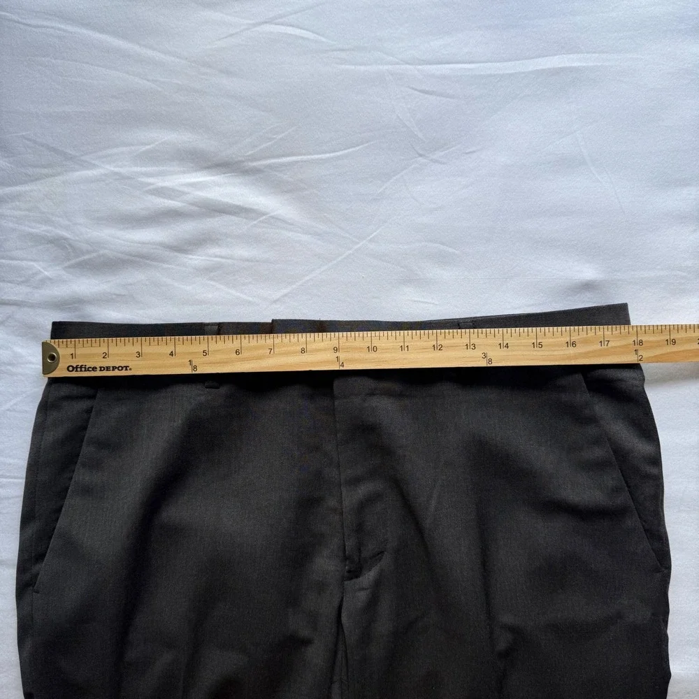 Banana Republic Mens 35x32 Slim Fit Italian Wool Dress Pants Gray Cerruti Formal